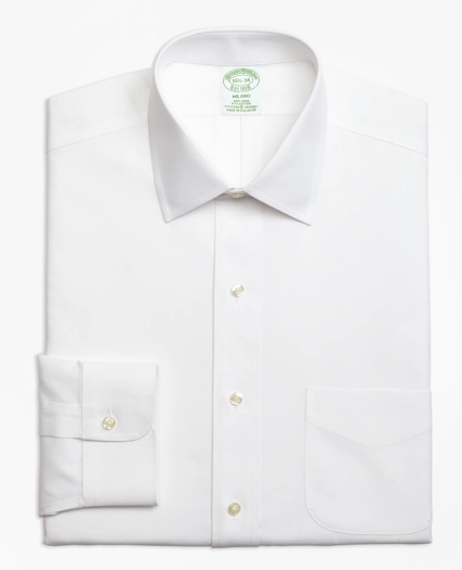 Stretch Milano Slim-Fit Dress Shirt, Non-Iron Spread Collar, image 4