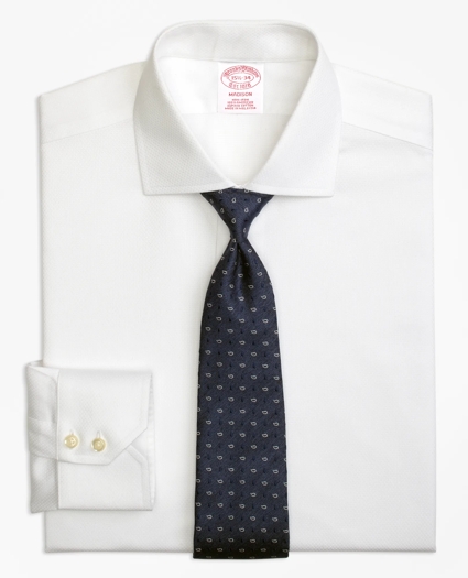 Madison Relaxed-Fit Dress Shirt, Non-Iron Textured Solid, image 1