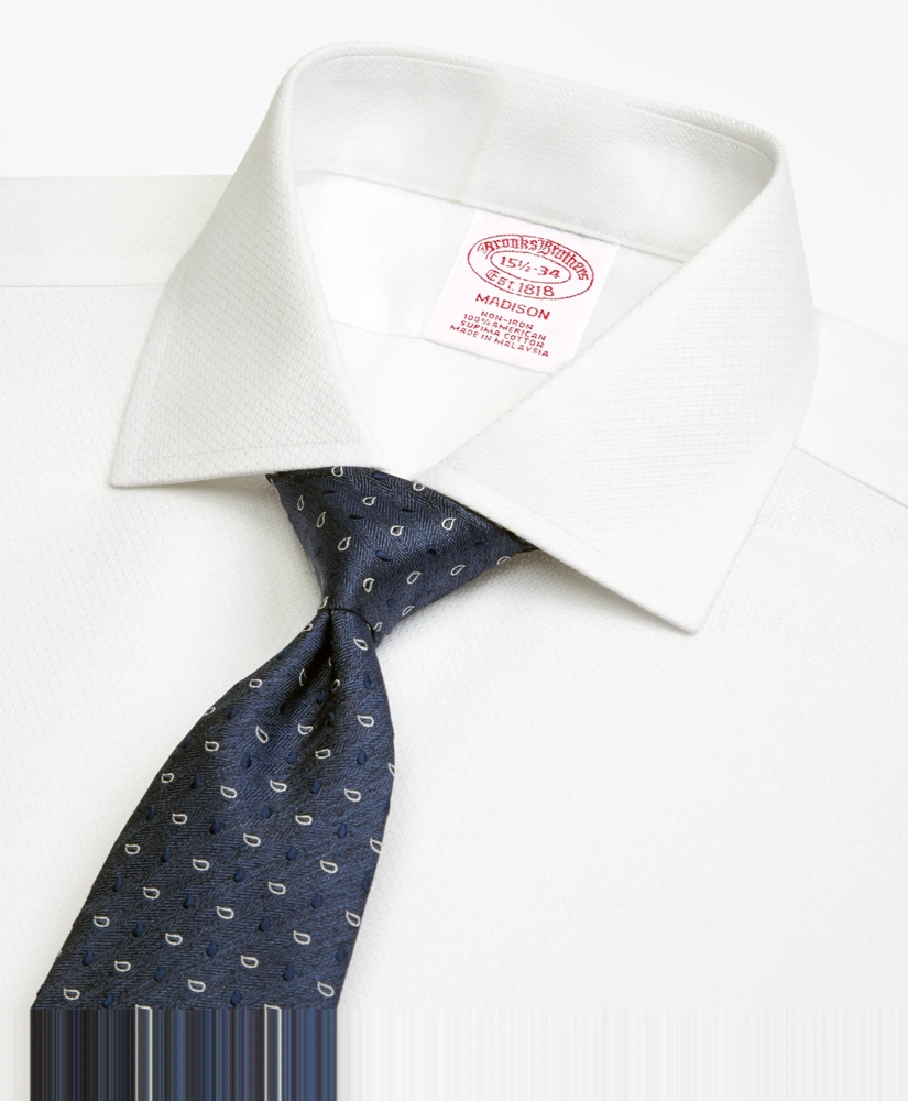 Madison Relaxed-Fit Dress Shirt, Non-Iron Textured Solid, image 3