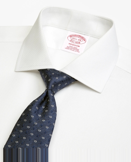 Madison Relaxed-Fit Dress Shirt, Non-Iron Textured Solid, image 3