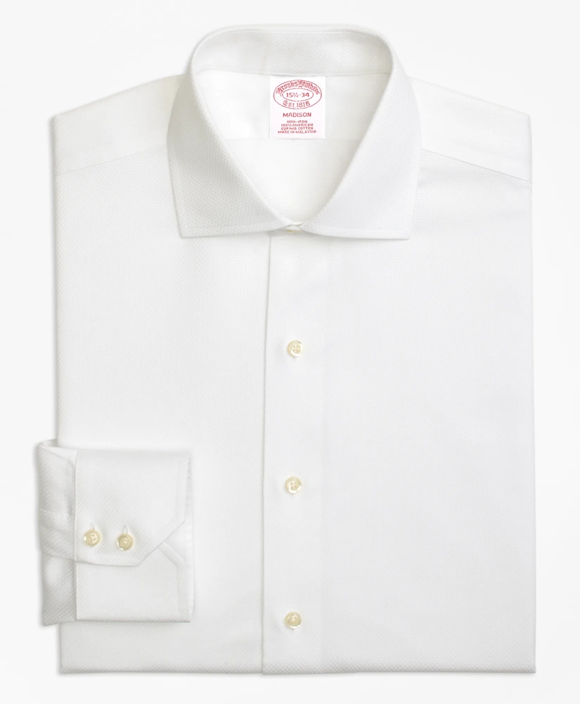 Madison Relaxed-Fit Dress Shirt, Non-Iron Textured Solid, image 4