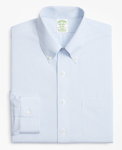 Stretch Milano Slim-Fit Dress Shirt, Non-Iron Tonal Framed Stripe, image 4