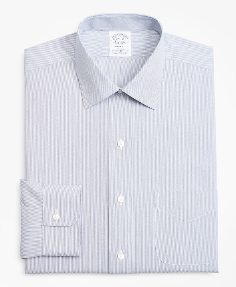 Stretch Regent Regular-Fit Dress Shirt,Non-Iron Hairline Stripe, image 4
