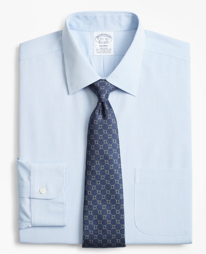 Stretch Regent Regular-Fit Dress Shirt,Non-Iron Narrow Pindot Stripe, image 1