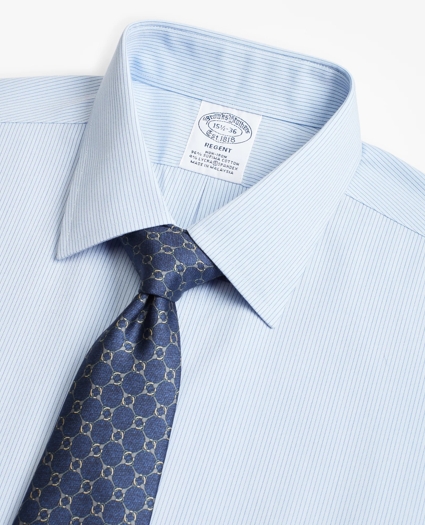 Stretch Regent Regular-Fit Dress Shirt,Non-Iron Narrow Pindot Stripe, image 2