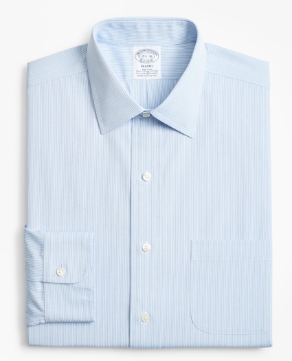 Stretch Regent Regular-Fit Dress Shirt,Non-Iron Narrow Pindot Stripe, image 4