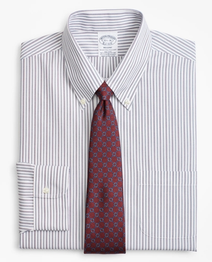 Stretch Regent Regular-Fit Dress Shirt,Non-Iron Alternating Triple Stripe, image 1