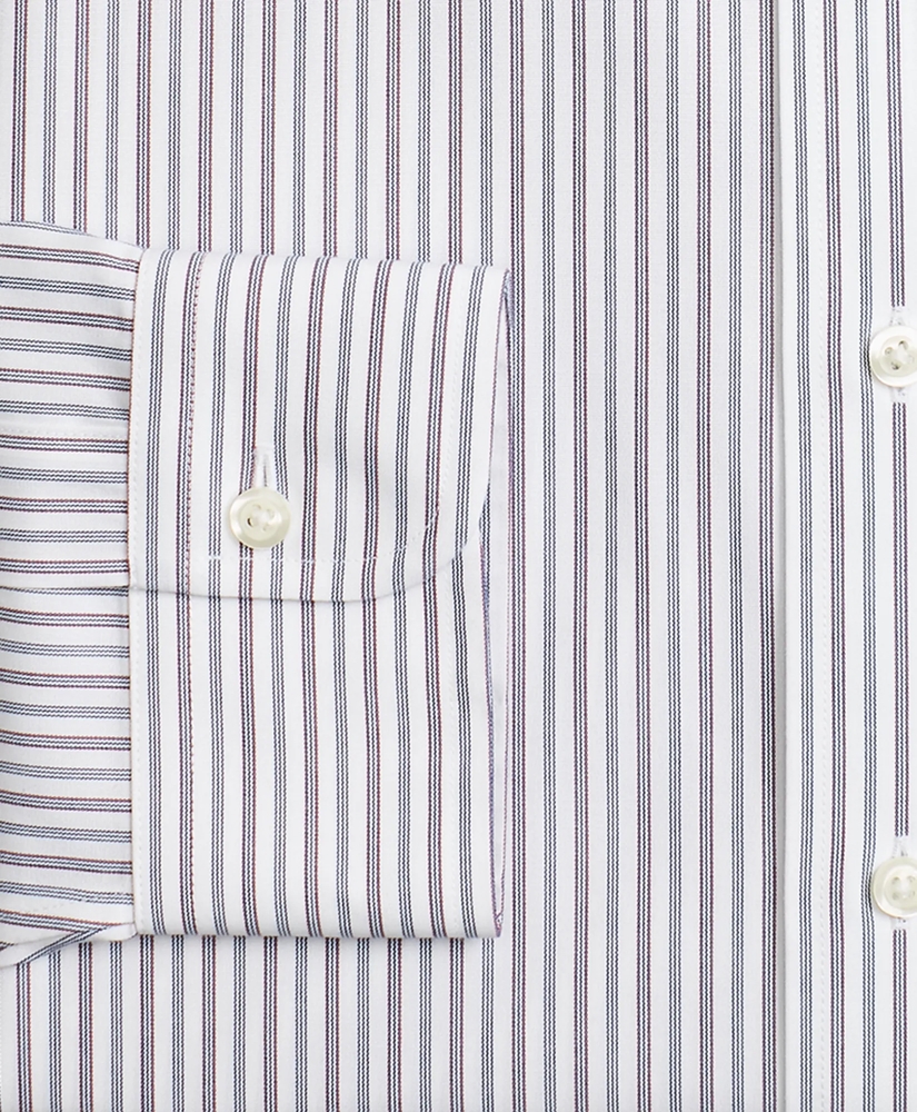 Stretch Regent Regular-Fit Dress Shirt,Non-Iron Alternating Triple Stripe, image 3