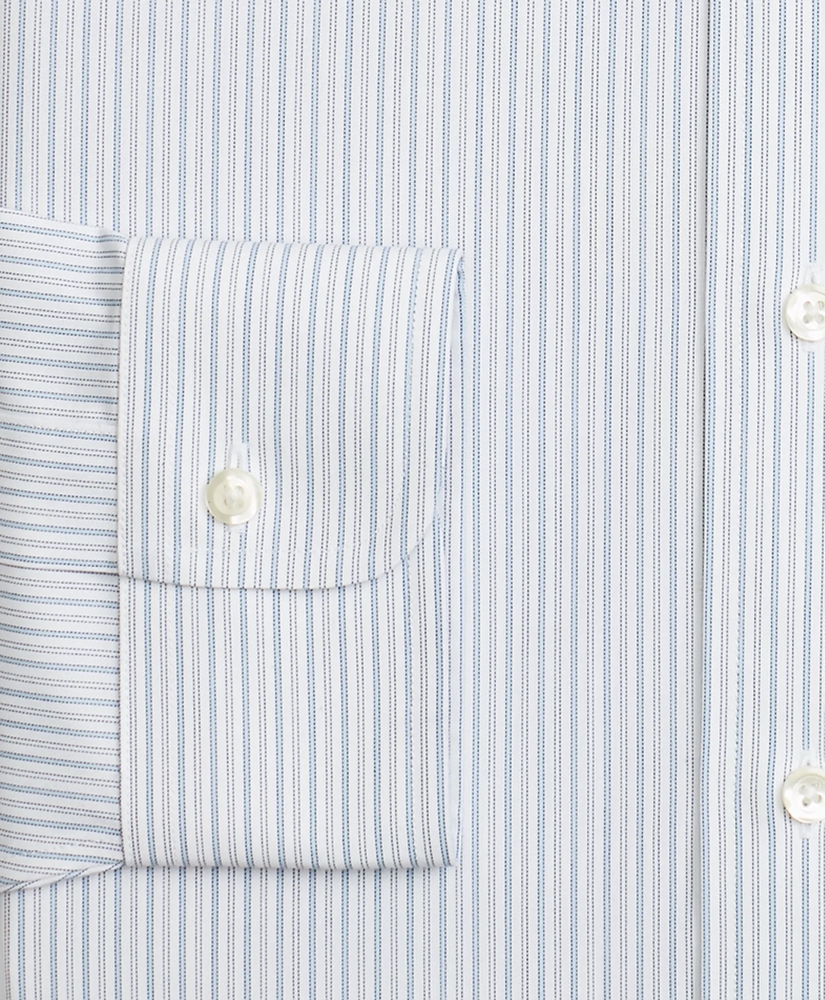 Stretch Milano Slim-Fit Dress Shirt, Non-Iron Alternating Framed Stripe, image 3