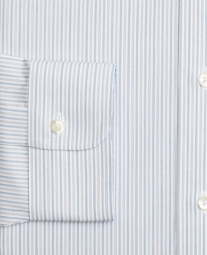 Stretch Milano Slim-Fit Dress Shirt, Non-Iron Alternating Framed Stripe, image 3