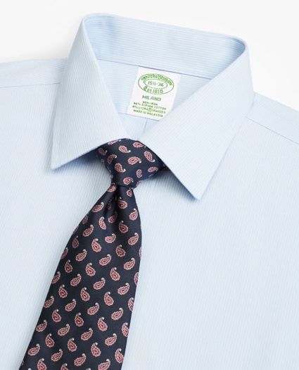 Stretch Milano Slim-Fit Dress Shirt, Non-Iron Micro-Stripe, image 2