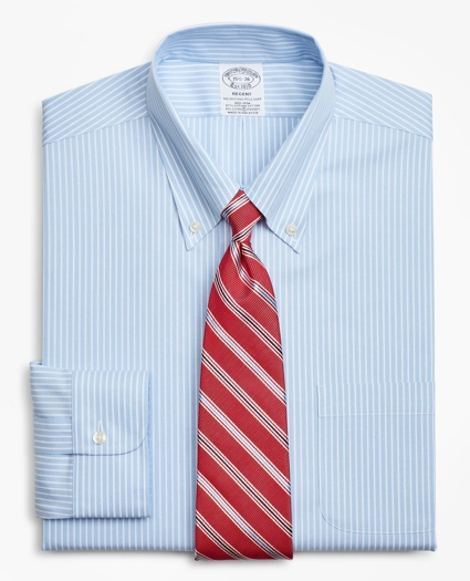 Stretch Regent Regular-Fit Dress Shirt, Non-Iron Stripe, image 1