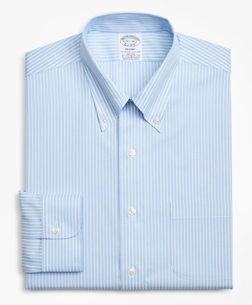 Stretch Regent Regular-Fit Dress Shirt, Non-Iron Stripe, image 4
