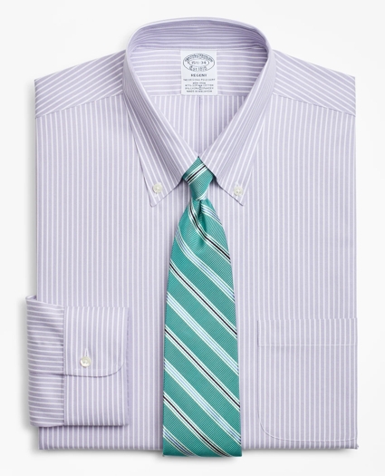 Stretch Regent Regular-Fit Dress Shirt, Non-Iron Stripe, image 1