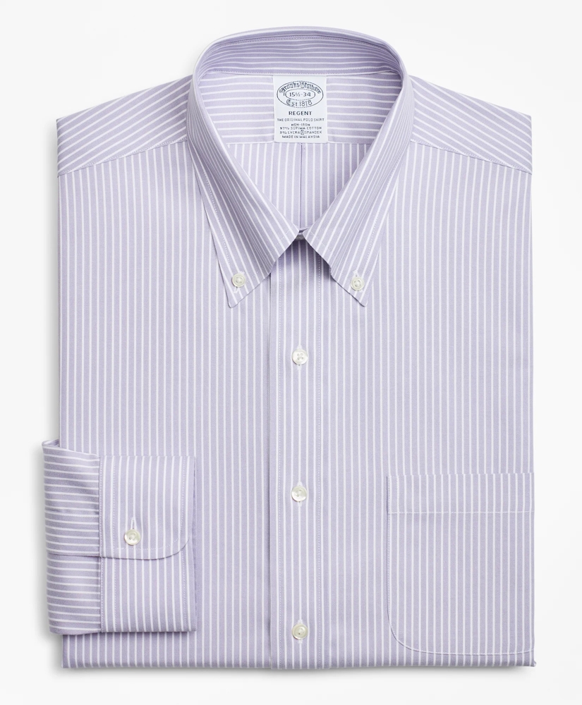 Stretch Regent Regular-Fit Dress Shirt, Non-Iron Stripe, image 4