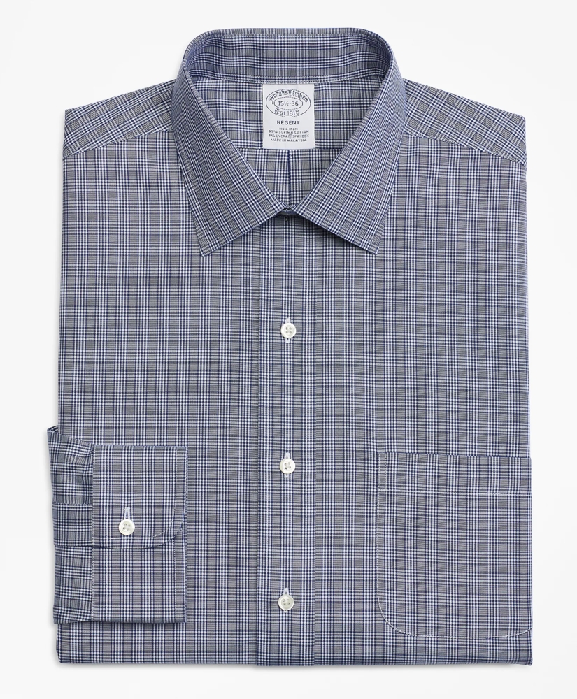 Stretch Regent Regular-Fit Dress Shirt, Non-Iron Glen Plaid, image 4