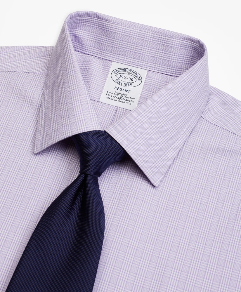 Stretch Regent Regular-Fit Dress Shirt, Non-Iron Glen Plaid, image 2
