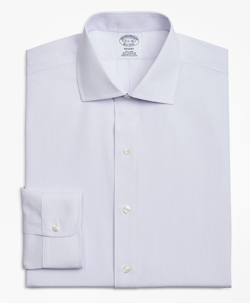 Regent Regular-Fit Dress Shirt, Non-Iron Pencil Stripe, image 4