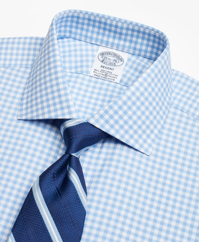 Stretch Regent Regular-Fit Dress Shirt, Non-Iron Royal Oxford Gingham, image 2