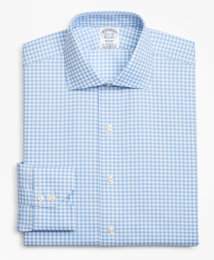 Stretch Regent Regular-Fit Dress Shirt, Non-Iron Royal Oxford Gingham, image 4