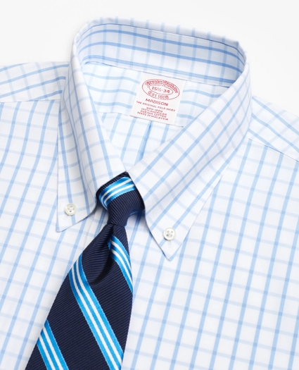 Madison Relaxed-Fit Dress Shirt, Non-Iron Windowpane, image 2