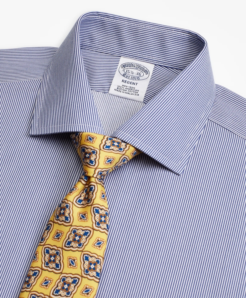 Regent Regular-Fit Dress Shirt, Non-Iron Stripe, image 2