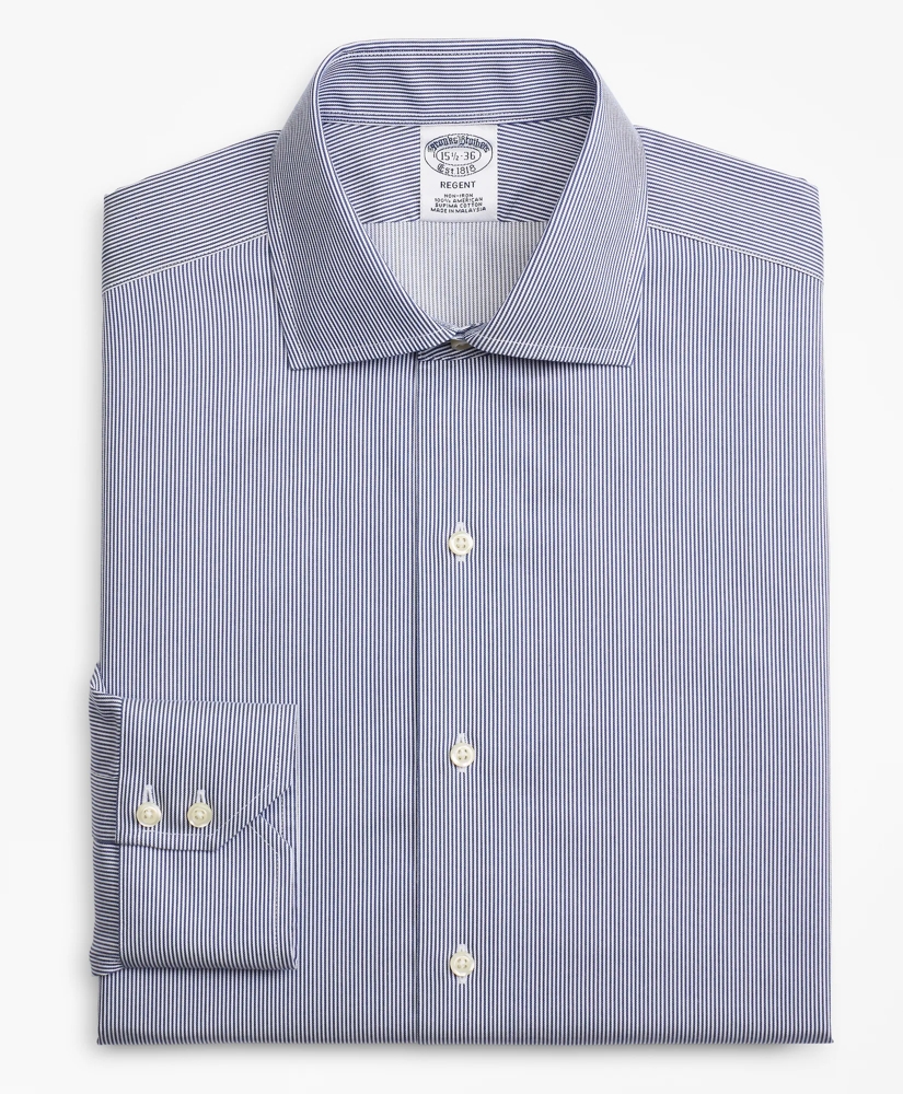 Regent Regular-Fit Dress Shirt, Non-Iron Stripe, image 4