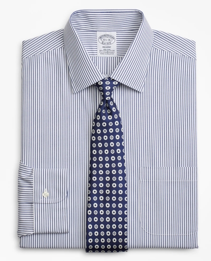 Stretch Regent Regular-Fit Dress Shirt, Non-Iron Stripe, image 1