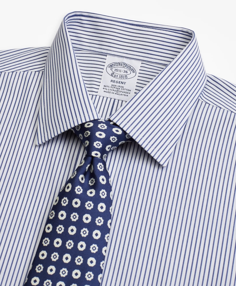 Stretch Regent Regular-Fit Dress Shirt, Non-Iron Stripe, image 2