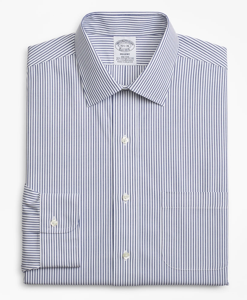 Stretch Regent Regular-Fit Dress Shirt, Non-Iron Stripe, image 4