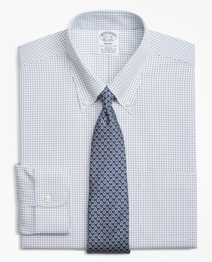 Stretch Regent Regular-Fit Dress Shirt, Non-Iron Windowpane, image 1