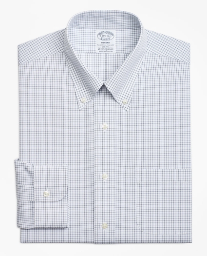 Stretch Regent Regular-Fit Dress Shirt, Non-Iron Windowpane, image 4