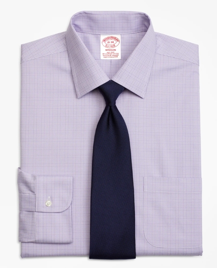 Stretch Madison Relaxed-Fit Dress Shirt, Non-Iron Glen Plaid, image 1