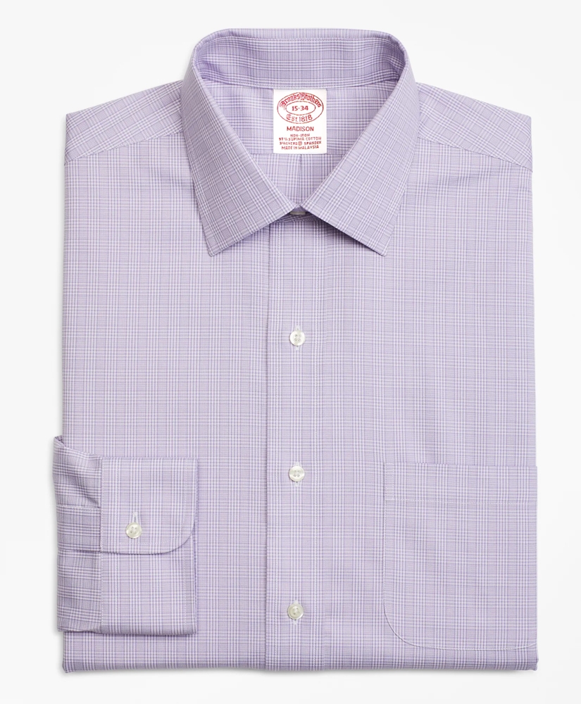 Stretch Madison Relaxed-Fit Dress Shirt, Non-Iron Glen Plaid, image 4