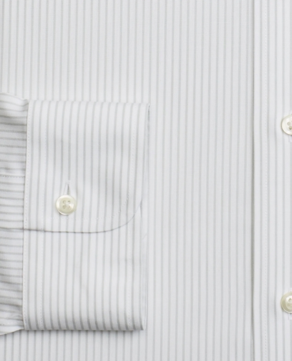 Stretch Milano Slim-Fit Dress Shirt, Non-Iron Stripe, image 3