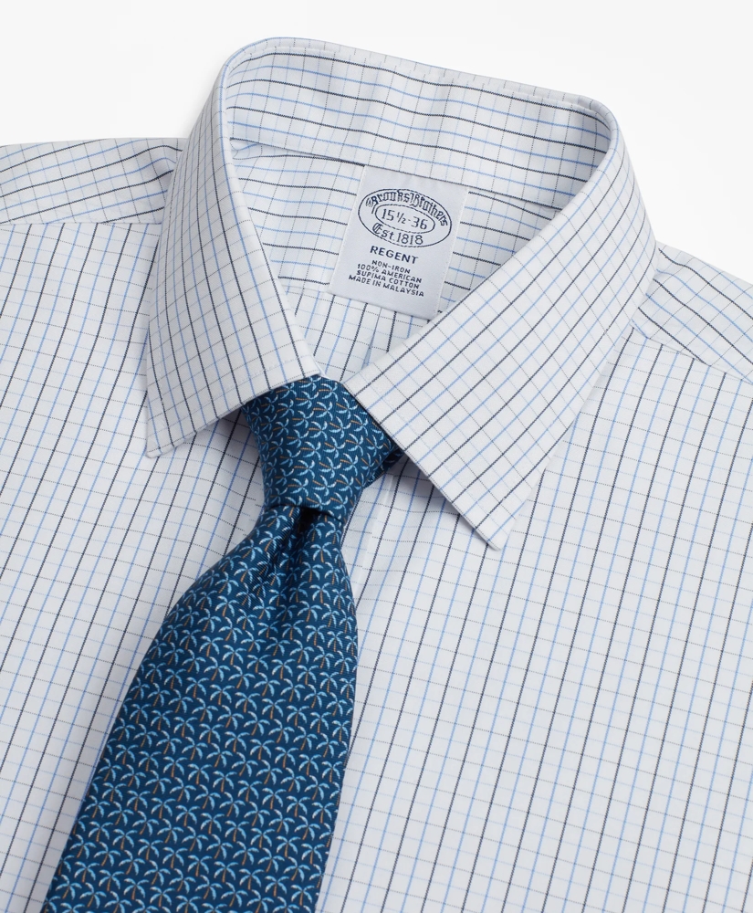 Regent Regular-Fit Dress Shirt, Non-Iron Grid Check, image 2