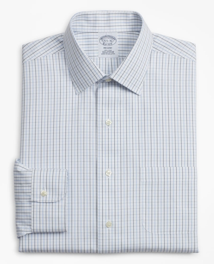 Regent Regular-Fit Dress Shirt, Non-Iron Grid Check, image 4