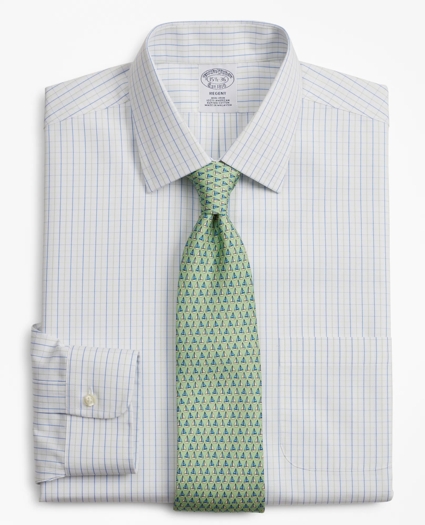 Regent Regular-Fit Dress Shirt, Non-Iron Grid Check, image 1