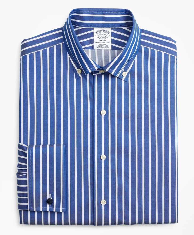 Regent Regular-Fit Dress Shirt, Non-Iron Bengal Stripe, image 4