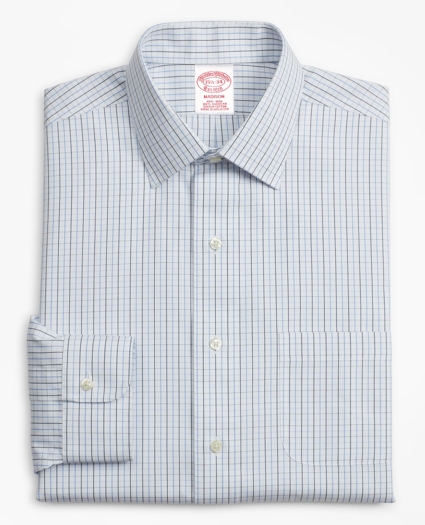 Madison Relaxed-Fit Dress Shirt, Non-Iron Grid Check, image 4