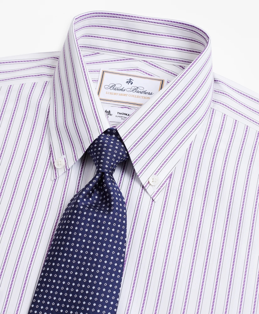 Luxury Collection Regent Regular-Fit Dress Shirt, Button-Down Collar Stripe, image 2