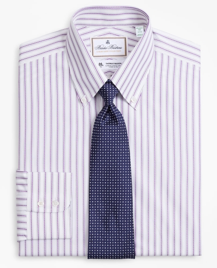 Luxury Collection Milano Slim-Fit Dress Shirt, Button-Down Collar Stripe, image 1