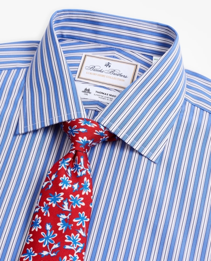 Luxury Collection Milano Slim-Fit Dress Shirt, Franklin Spread Collar Outline Stripe, image 2
