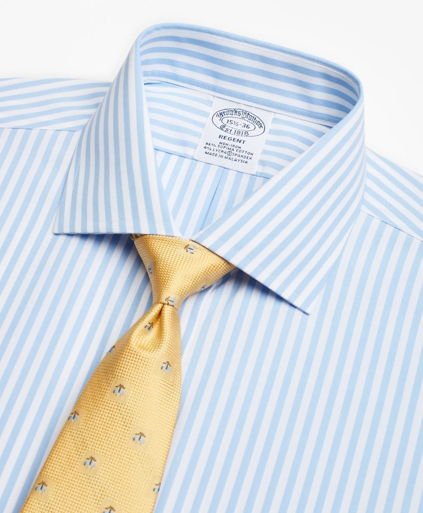 Stretch Regent Regular-Fit Dress Shirt, Non-Iron Bengal Stripe, image 2