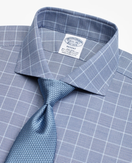 Stretch Regent Regular-Fit Dress Shirt, Non-Iron Royal Oxford Glen Plaid, image 2