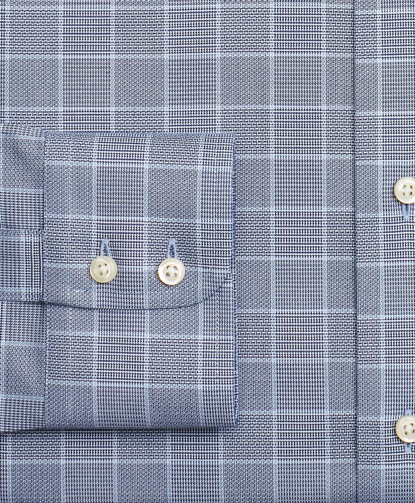 Stretch Regent Regular-Fit Dress Shirt, Non-Iron Royal Oxford Glen Plaid, image 3