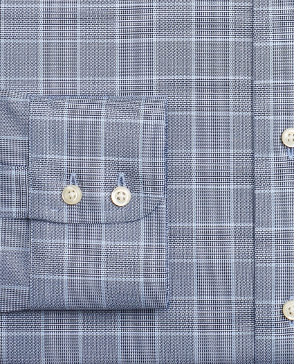 Stretch Regent Regular-Fit Dress Shirt, Non-Iron Royal Oxford Glen Plaid, image 3