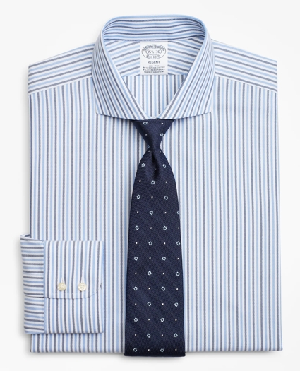 Stretch Regent Regular-Fit Dress Shirt, Non-Iron Royal Oxford Stripe, image 1