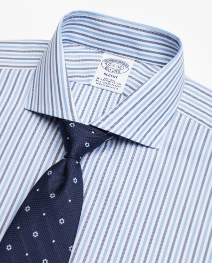 Stretch Regent Regular-Fit Dress Shirt, Non-Iron Royal Oxford Stripe, image 2