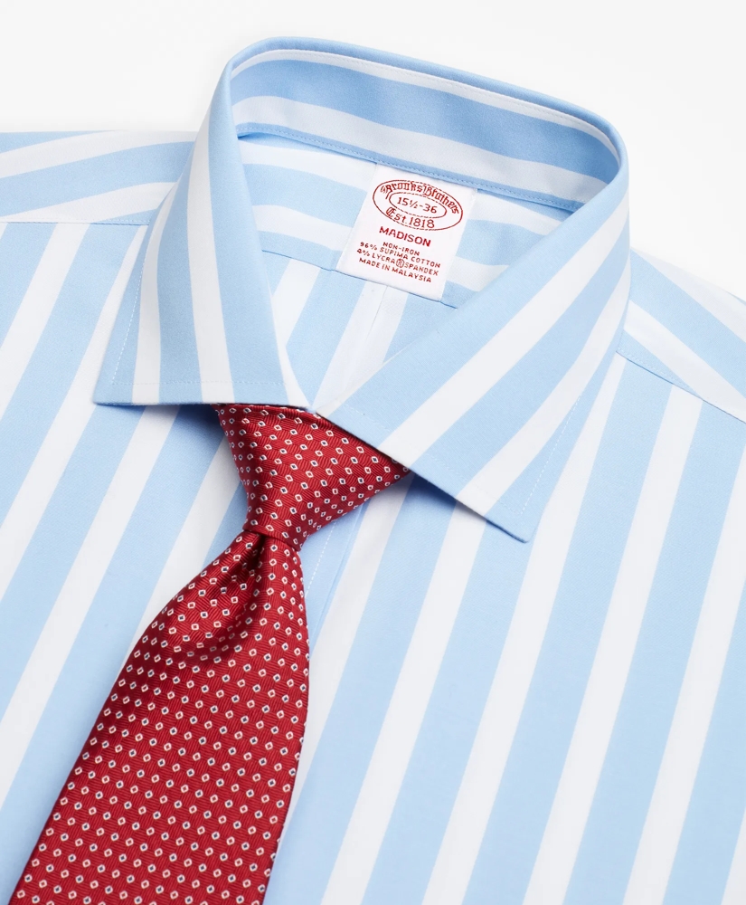 Stretch Madison Relaxed-Fit Dress Shirt, Non-Iron Bold Stripe, image 2